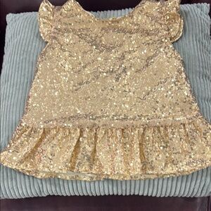 Glamorous Gold Sequin Blouse for Special Occasions